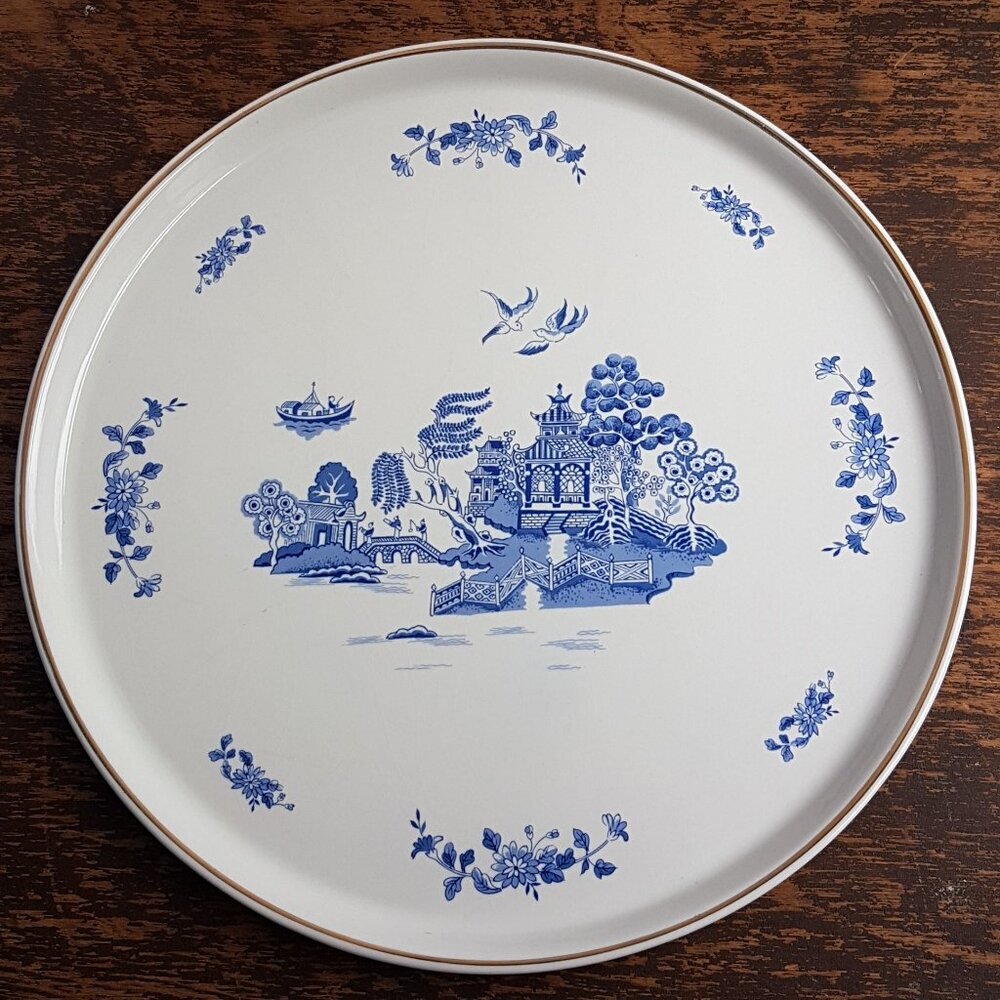 Blue Willow Blue & White 11 inch Ceramic Serving Tray by Robinson Design Group
